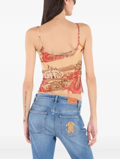 Roberto Cavalli Printed Top In Multi