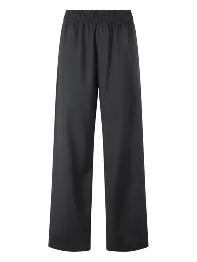 Roberto Cavalli Elasticated-waist Virgin-wool Trousers In Black