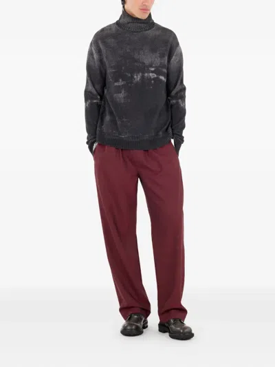 Roberto Cavalli Elasticated-waist Virgin-wool Trousers In Black