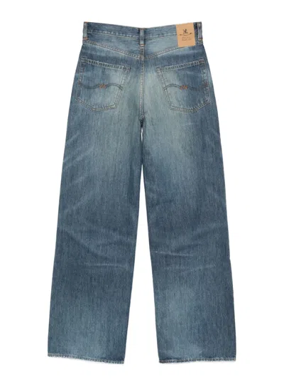 TERRY 磨损边牛仔裤