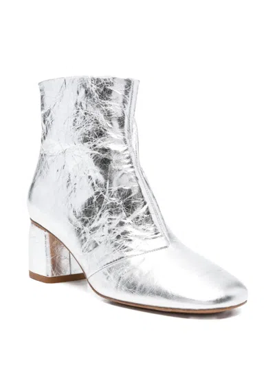 金属感设计皮靴（6厘米）