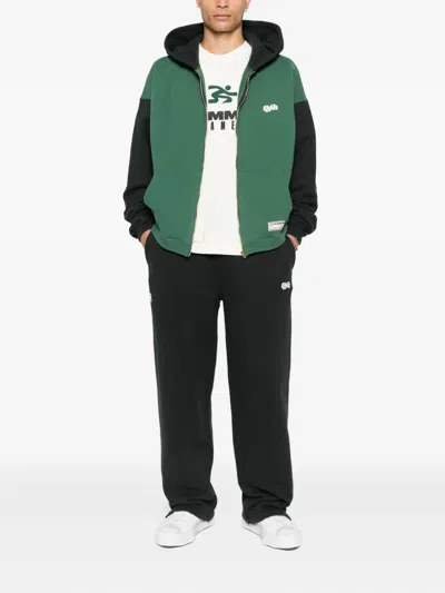 Summer Games Two-tone Zip-up Hoodie In Green