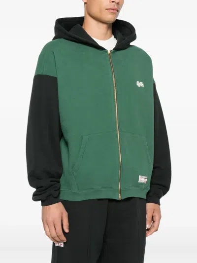 Summer Games Two-tone Zip-up Hoodie In Green