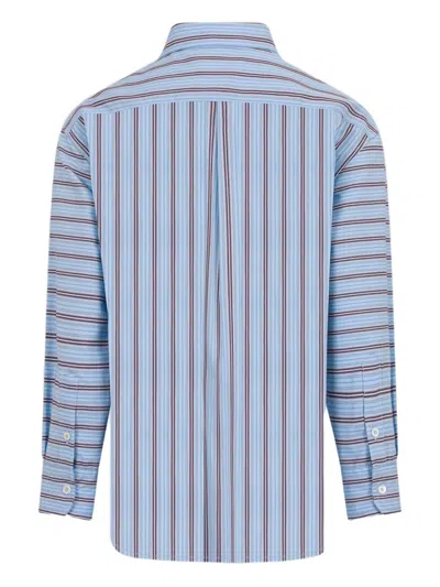 Etro Light Blue Shirt For Boy With Pegasus In Blue