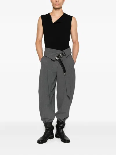 Vivienne Westwood Ribbed Sleeveless Crewneck Button Detailing In Black