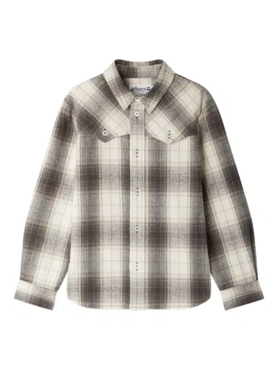 Bonpoint Grey Shirt For Boy In Brown