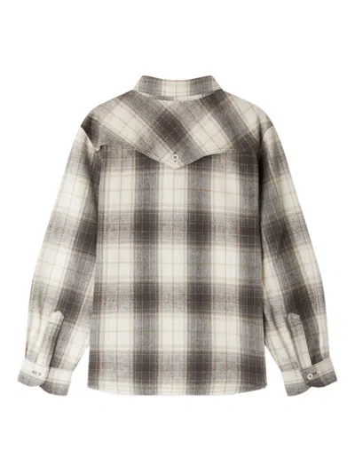 Bonpoint Grey Shirt For Boy In Brown