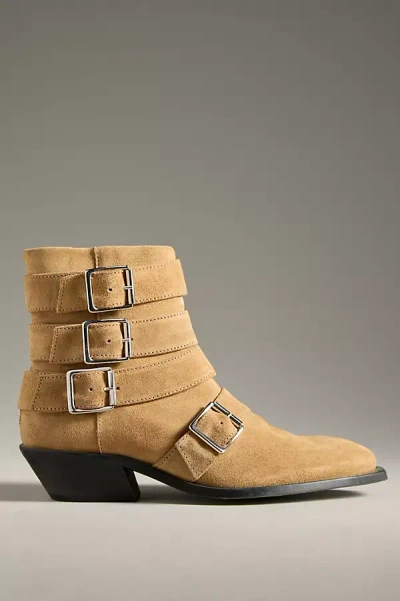 Alohas Eras Suede Leather Ankle Boots In Brown