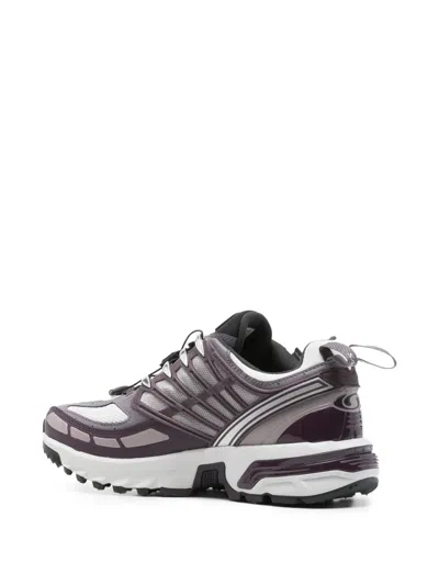 Salomon Mesh Panel Sneakers Pull Tab Rubber Sole In Purple