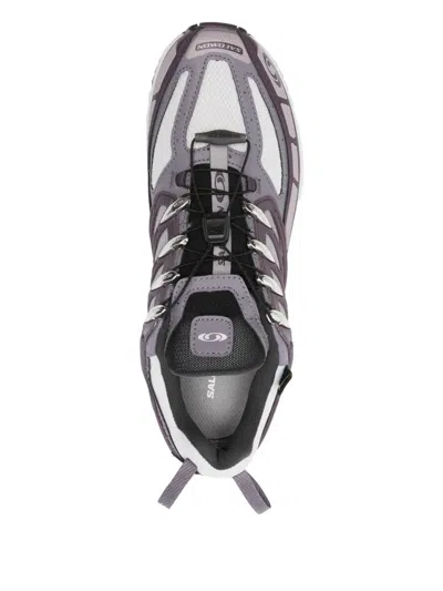 Salomon Mesh Panel Sneakers Pull Tab Rubber Sole In Purple