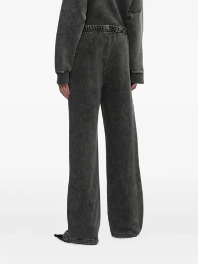 Bapy By *a Bathing Ape® Elastic-waist Embroidered Straight Trousers In Gray