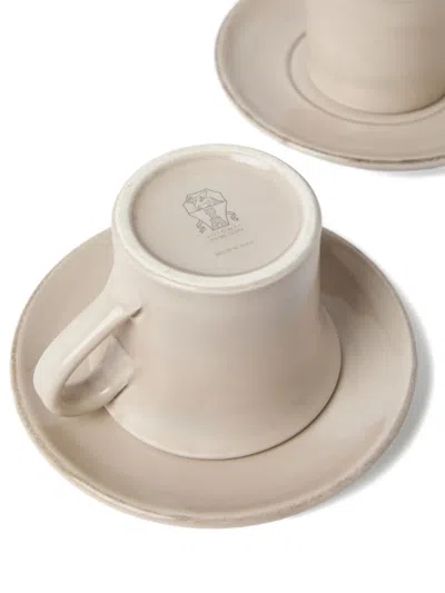 Brunello Cucinelli Ceramic Cup Set In Neutral