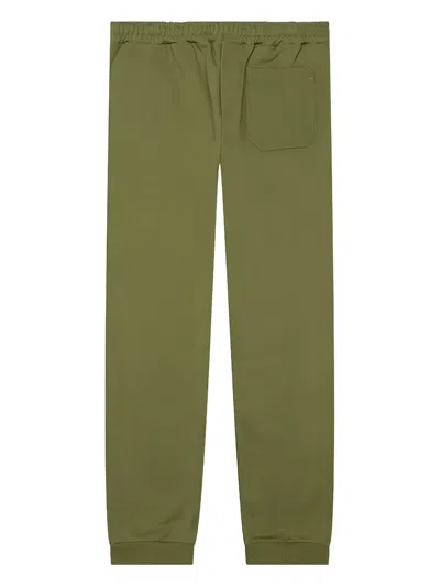 Helmut Lang Elasticated-cuff Logo-print Joggers In Green
