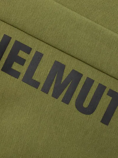 Helmut Lang Elasticated-cuff Logo-print Joggers In Green