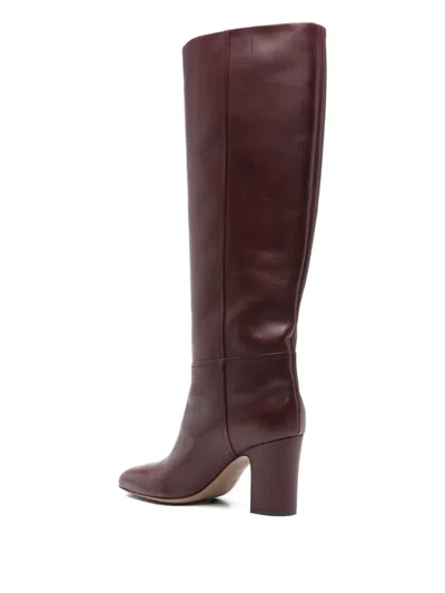 Paris Texas Calfskin Boots With A Pointed Toe In Red