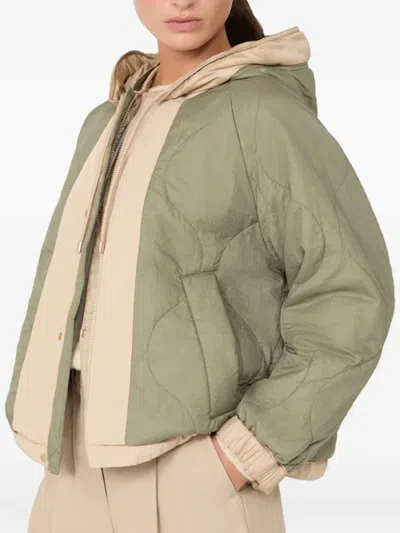 Weekend Max Mara Reversible Water-repellent Canvas Windbreaker In Neutral