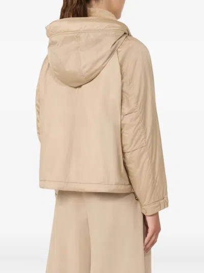 Weekend Max Mara Reversible Water-repellent Canvas Windbreaker In Neutral