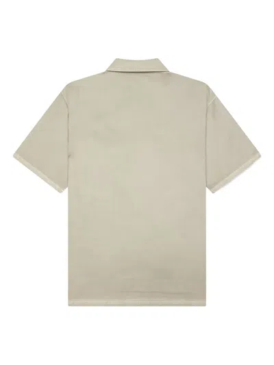 Represent Short Sleeve Cotton Overshirt In Green