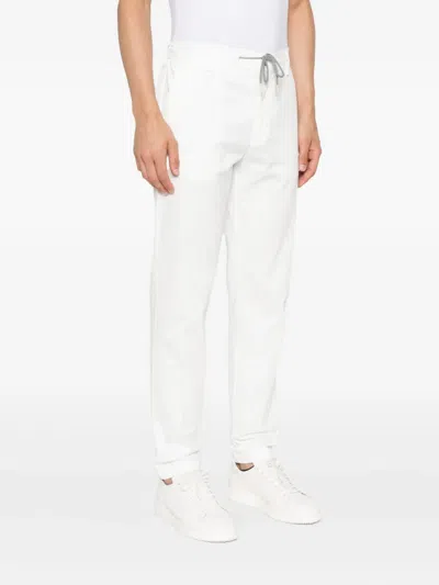 抽绳棉混纺直筒裤