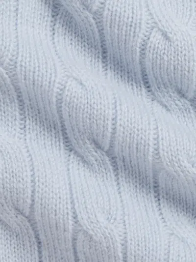Polo Ralph Lauren Cable-knit Cashmere Blanket In Blue