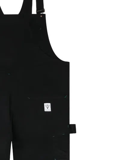 South2 West8 Canvas Pocket Overalls In Black