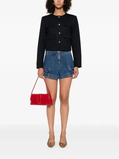 P.a.r.o.s.h Liliuxy Button-fastening Cropped Jacket In Black