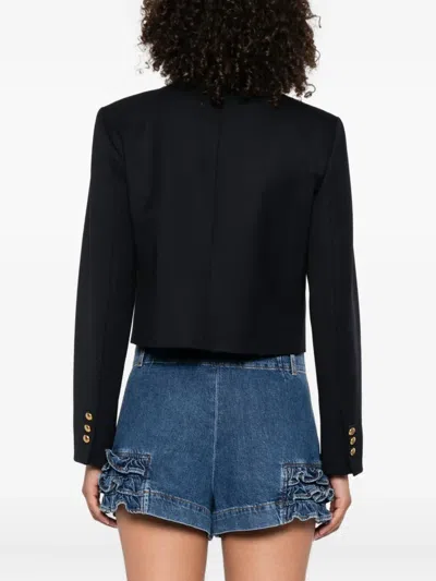 P.a.r.o.s.h Liliuxy Button-fastening Cropped Jacket In Black