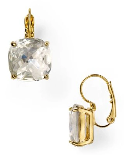 Kate Spade Small Square Leverback Earrings In Clear