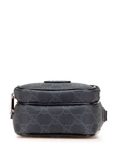 Pre-owned Gucci 2016-2025 Mini Gg Supreme Interlocking G Satchel In Gray