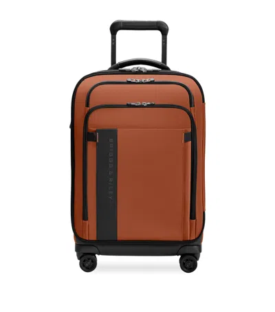 Briggs & Riley Zdx Essential 22-inch Expandable Carry-on Spinner Suitcase In Brown