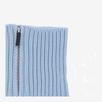 Sa Su Phi Cashmere Knit Cashmere Collar Scarf In Blue