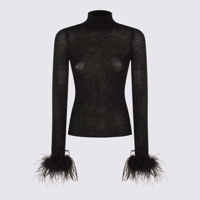 Blumarine Sweaters Blacks And Greys In Black