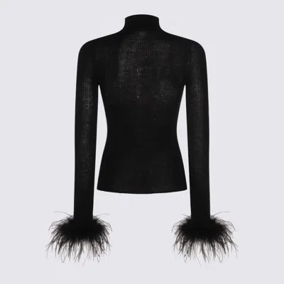 Blumarine Sweaters Blacks And Greys In Black