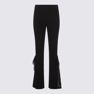 Blumarine Black Knit Flared Leg Pant In Black