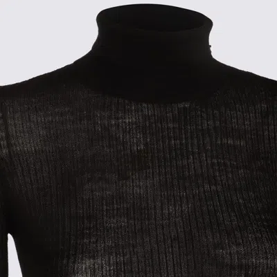 Blumarine Sweaters Blacks And Greys In Black