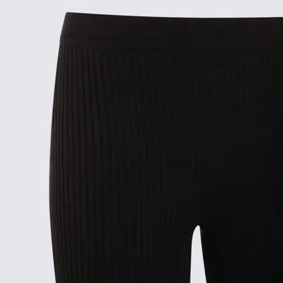 Blumarine Black Knit Flared Leg Pant In Black
