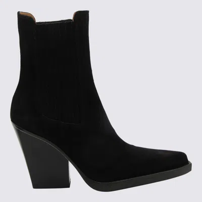 Paris Texas Dallas Suede Ankle Boots In Black
