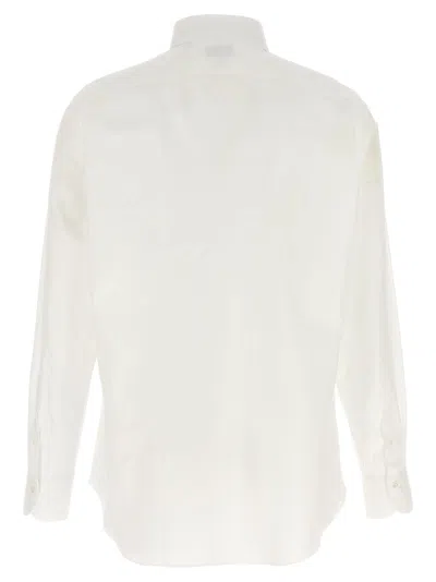 Finamore 1925 Timeless White Button-down Shirt With Structured Collar In White