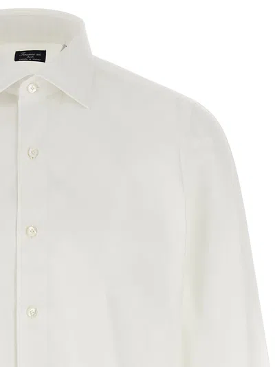 Finamore 1925 Timeless White Button-down Shirt With Structured Collar In White