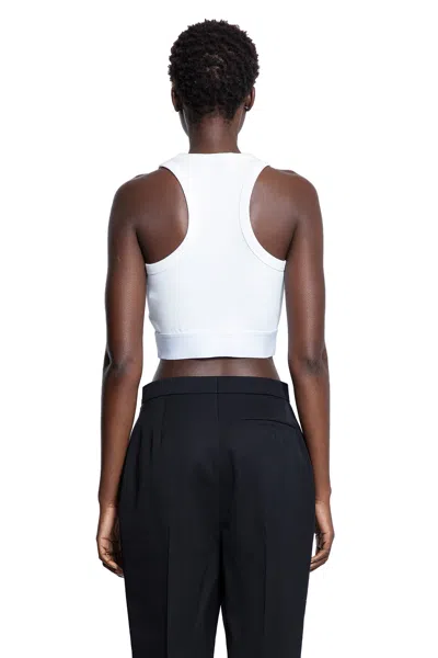 Givenchy Ribbed Top With Logo Band In White