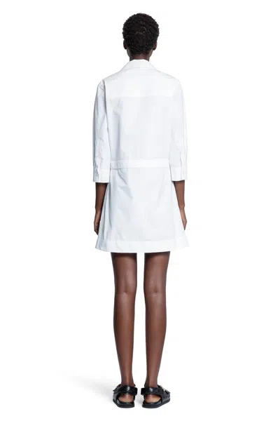 Gucci Cotton Poplin Shirt Dress With Embroidery In White