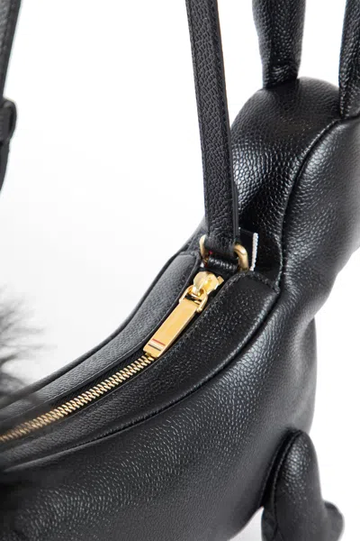 Thom Browne Squirrel-motif Zipped Shoulder Bag In Black