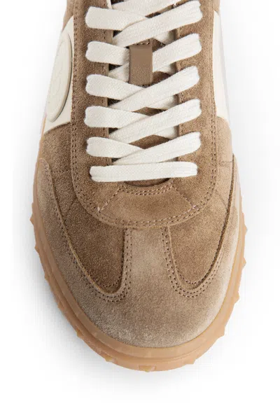 Valentino Upvillage Low-top Suede Sneakers In Brown