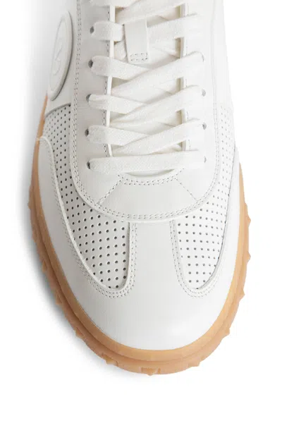 Valentino Garavani Nappa Leather Upvillage Round Toe Sneakers In White