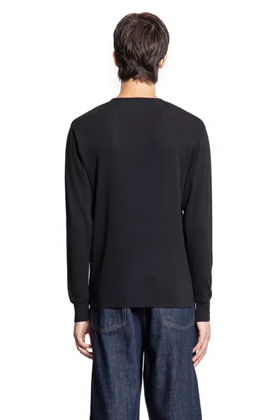 Tom Ford Cotton Stretch Rib Henley T-shirt In Black