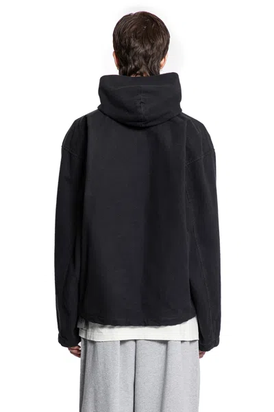 Balenciaga Hooded Zip-up Jacket For Men In Black