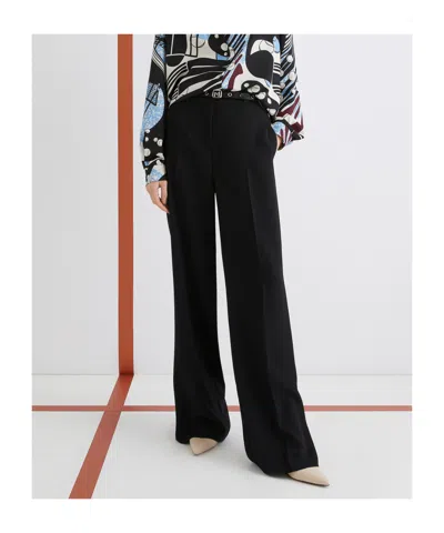 Marella Stretch Chino Trousers - Navy In Black