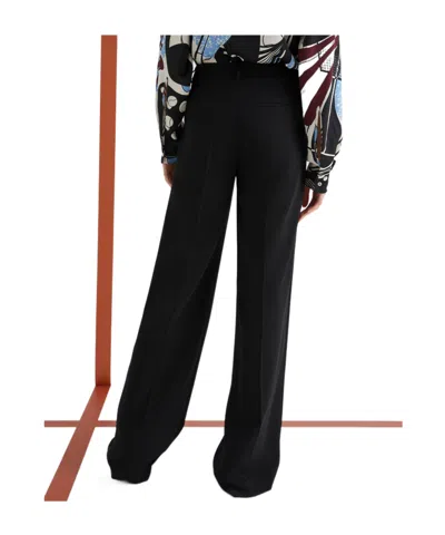 Marella Stretch Chino Trousers - Navy In Black