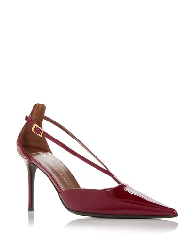 Giuseppe Zanotti Patent Leather Pointed-toe Pumps In Red
