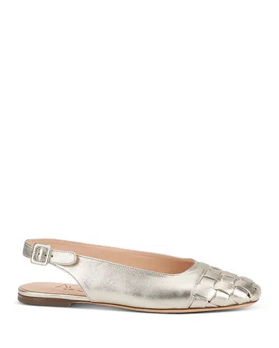 Agl Attilio Giusti Leombruni Interwoven-design Ballet Flats In Silver